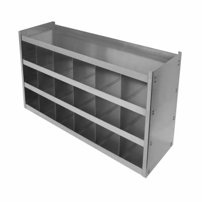 Modular aluminium shelving unit